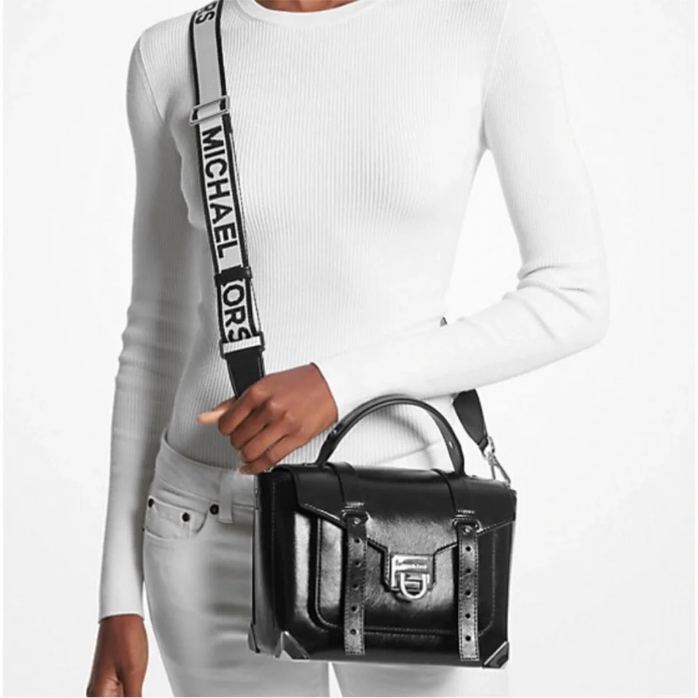 MICHAEL KORS Manhattan Medium Patent Satchel Crossbody